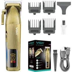 TAGLIACAPELLI PROFESSIONALE SENZA FILI DISPLAY LED A BATTERIA RICARICABILE V-688