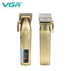 TAGLIACAPELLI PROFESSIONALE SENZA FILI DISPLAY LED A BATTERIA RICARICABILE V-688