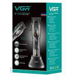 TAGLIACAPELLI PROFESSIONALE DA UOMO RICARICABILE USB INDICATORE LED RASOIO V-269