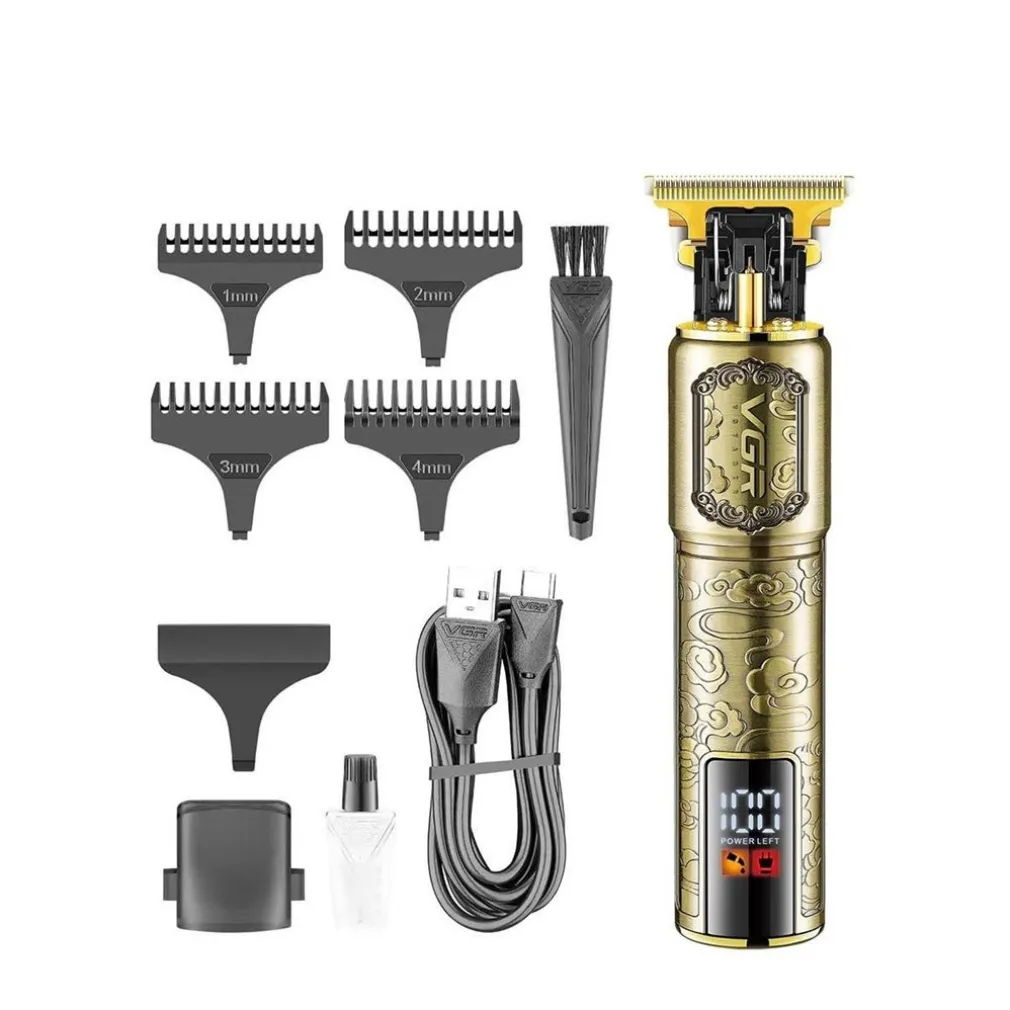 TAGLIACAPELLI PROFESSIONALE RICARICABILE SENZA FILI REGOLABARBA USB RASOIO V-073