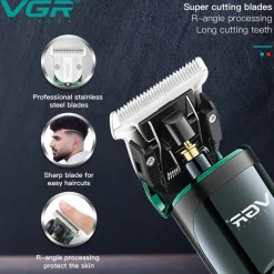 TAGLIACAPELLI PROFESSIONALE BARBA TRIMMER RICARICA RAPIDA CON PETTINI GUIDA V671