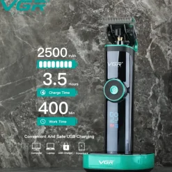 TAGLIACAPELLI PROFESSIONALE BARBA TRIMMER RICARICA RAPIDA CON PETTINI GUIDA V671