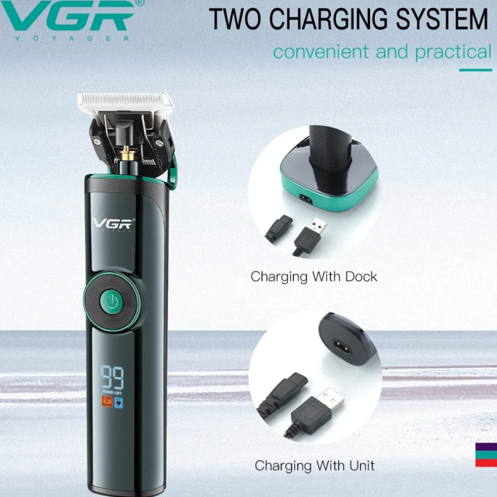 TAGLIACAPELLI PROFESSIONALE BARBA TRIMMER RICARICA RAPIDA CON PETTINI GUIDA V671