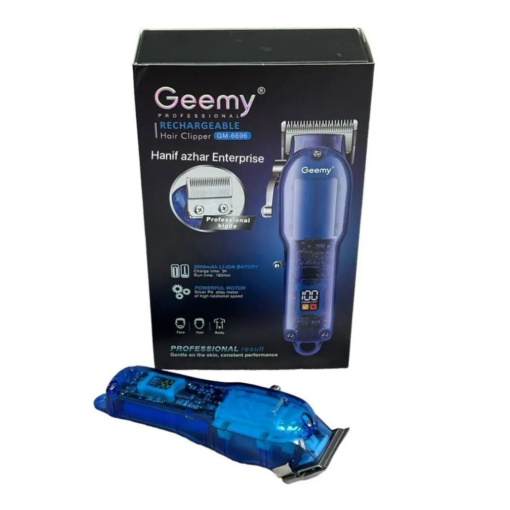 TAGLIACAPELLI PROFESSIONALE SENZA FILI DISPLAY LED CAPELLI BARBA A BATTERIA GM-6696