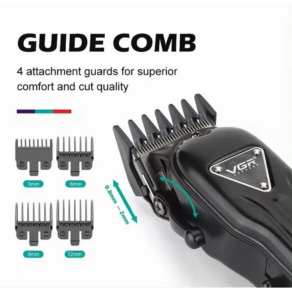 TAGLIACAPELLI PROFESSIONALE UOMO PORTATILE RICARICA USB DISPLAY DIGITALE V-051