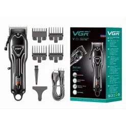 TAGLIACAPELLI PROFESSIONALE UOMO PORTATILE RICARICA USB DISPLAY DIGITALE V-051