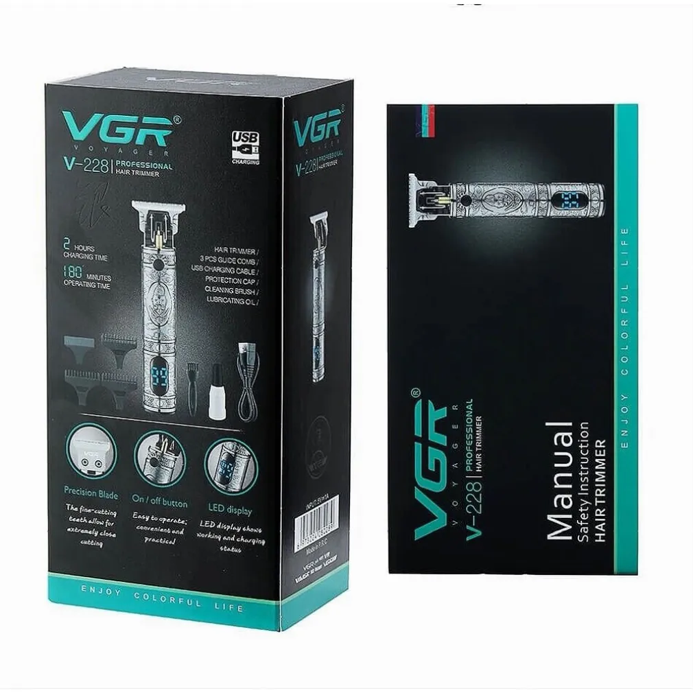 TAGLIACAPELLI PROFESSIONALE DISPLAY LED RIFINITORE IN METALLO RICARICA USB V-228