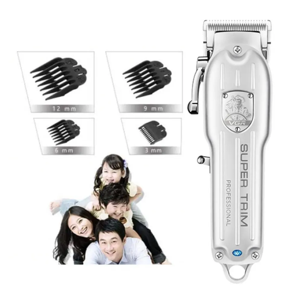 TAGLIACAPELLI PROFESSIONALE RICARICABILE CON 4 PETTINI REGOLABILI RASOIO V-117