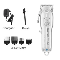 TAGLIACAPELLI PROFESSIONALE RICARICABILE CON 4 PETTINI REGOLABILI RASOIO V-117