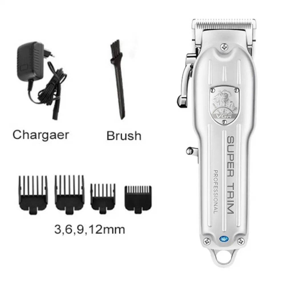 TAGLIACAPELLI PROFESSIONALE RICARICABILE CON 4 PETTINI REGOLABILI RASOIO V-117