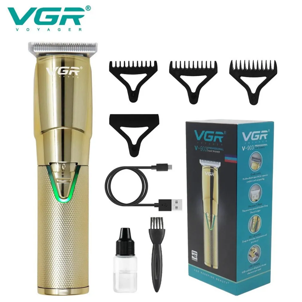 TAGLIACAPELLI PROFESSIONALE RICARICABILE ELETTRICO SENZA FILI REGOLABARBA V-903