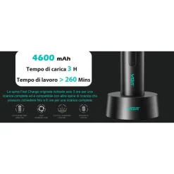 TAGLIACAPELLI PROFESSIONALE DA UOMO SENZA FILI PER BARBIERI DISPLAY A LED V-001