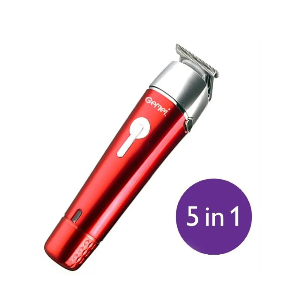 TAGLIACAPELLI RASOIO BARBA TAGLIA CAPELLI PELI NASO RICARICABILE 5 IN 1 GM-571