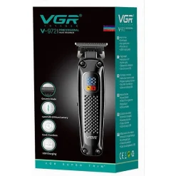 TAGLIACAPELLI REGOLABARBA PER UOMO CAVO/SENZA FILI RICARICABILE DISPLAY LED V-972