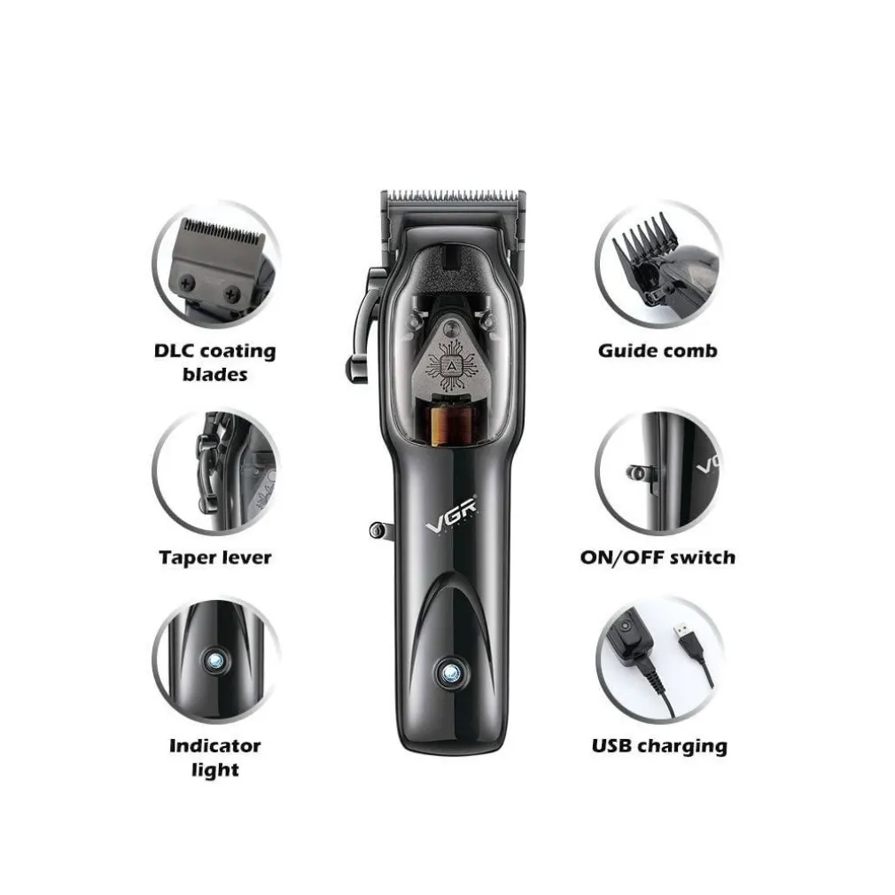 TAGLIACAPELLI UOMO PROFESSIONALE SENZA FILO RICARICABILE A BATTERIA 0 MM VGR653