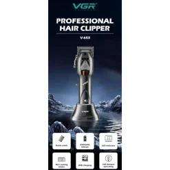 TAGLIACAPELLI UOMO PROFESSIONALE SENZA FILO RICARICABILE A BATTERIA 0 MM VGR653