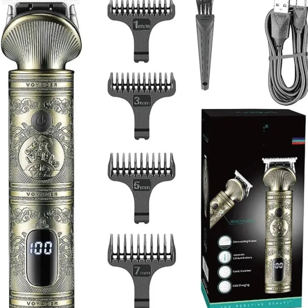 TAGLIACAPELLI UOMO PROFESSIONALE SENZA FILO RICARICABILE A BATTERIA 0 MM VGR 962