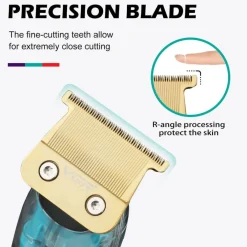 TAGLIACAPELLI UOMO PROFESSIONALE SENZA FILO RICARICABILE A BATTERIA 0 MM VGR 961