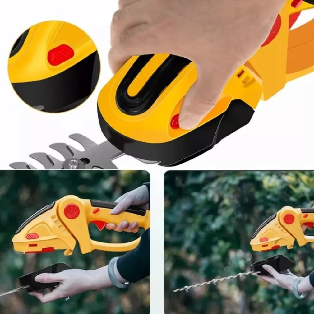 TAGLIASIEPI A DOPPIA BATTERIA 26V 3.0AH TAGLIA BORDI 2 IN 1 LAMA 20CM FD-001