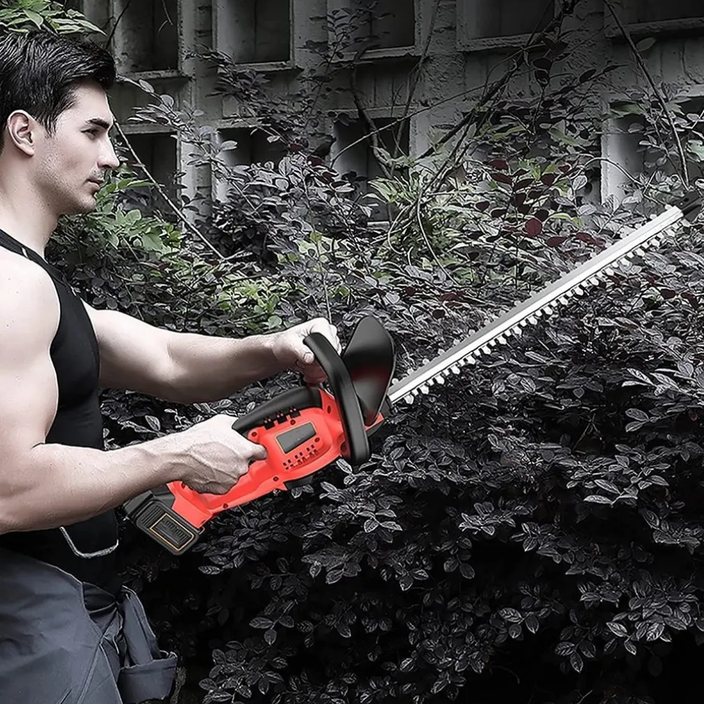 TAGLIASIEPI ELETTRICO A BATTERIA 48V LAMA 50CM MANICO ERGONOMICO DOPPIA BATTERIA