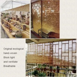 TAPPARELLA TENDA ARELLA AVVOLGIBILE IN LISTELLI DI BAMBù NATURALE 80 X 160 CM