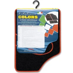 TAPPETINI AUTO MOQUETTE 4 PEZZI ANTISCIVOLO CON BATTITACCO SALVASCARPA