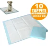 TAPPETINI SUPERR ASSORBENTI PER CANI GATTI 60X60CM CUCCIOLI PANNOLINI TRAVERSE