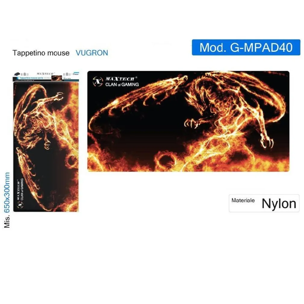 TAPPETINO MOUSE GAME PAD TAPPETO LAPTOP GAMING SCRIVANIA POGGIAPOLSO G-MPAD40