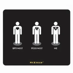 TAPPETINO MOUSE PAD TAPPETO POGGIAPOLSO GAMING PESSIMISTA OTTIMISTA PC MAXTECH G-MPAD12
