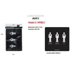 TAPPETINO MOUSE PAD TAPPETO POGGIAPOLSO GAMING PESSIMISTA OTTIMISTA PC MAXTECH G-MPAD12