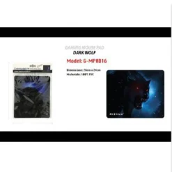 TAPPETINO PC POGGIAPOLSO GAMING MOUSE PAD DARK WOLF LUPO SCURO MAXTECH G-MPAD16