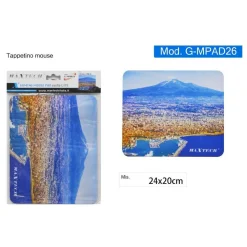 TAPPETINO PER MOUSE PAD GAMING TAPPETO POGGIAPOLSO MARE CON MONTE ETNA G-MPAD26