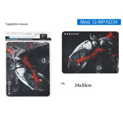 TAPPETINO PER MOUSE PAD TAPPETO POGGIAPOLSO ANTISCIVOLO GAMING GURRIERO G-MPAD34