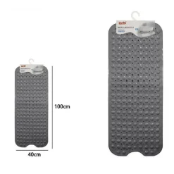 TAPPETINO PER VASCA ANTISCIVOLO 100 X 40 CM TAPPETO DOCCIA IN PVC 79743 GRIGIO