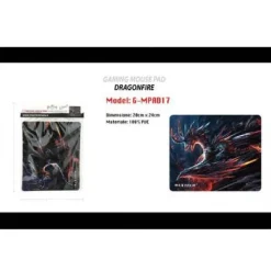 TAPPETINO POGGIAPOLSO TAPPETO PC DRAGO DI FUOCO GAMING MOUSE PAD MAXTECH G-MPAD17