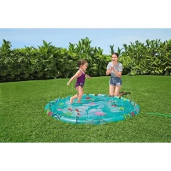 TAPPETINO SPLASH CON GETTI D'ACQUA EFFETTO FONTANA FONDALE MARINO 165 CM 52487