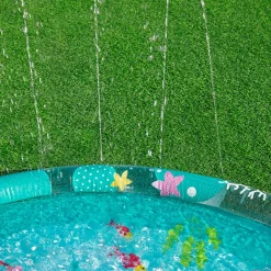 TAPPETINO SPLASH CON GETTI D'ACQUA EFFETTO FONTANA FONDALE MARINO 165 CM 52487