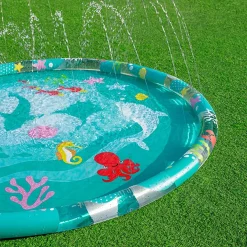 TAPPETINO SPLASH CON GETTI D'ACQUA EFFETTO FONTANA FONDALE MARINO 165 CM 52487