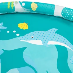 TAPPETINO SPLASH CON GETTI D'ACQUA EFFETTO FONTANA FONDALE MARINO 165 CM 52487