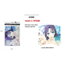 TAPPETINO TAPPETO POGGIAPOLSO GAMING MOUSE RAGAZZA CARTONI GIVEME PC MAXTECH G-MPAD08