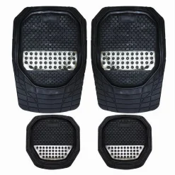 TAPPETINO UNIVERSALE DA AUTO PVC STAMPA TURBO TAPPETINI 4 PEZZI MAXTECH MATS-05