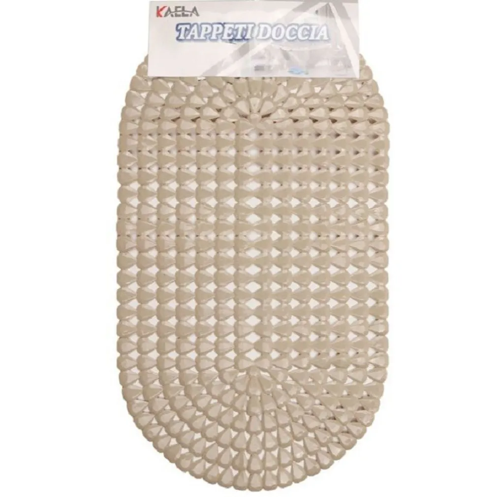 TAPPETO ANTISCIVOLO OVALE DIAMANTE CACHI PER VASCA BAGNO DOCCIA 36 X 66 CM 87860