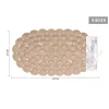 TAPPETO ANTISCIVOLO OVALE CON CONCHIGLIE BEIGE VASCA BAGNO DOCCIA 67X37CM 54039