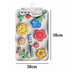 TAPPETO 3D BAGNO ANTISCIVOLO ASCIUGATURA RAPIDA MORBIDO ASSORBENTE 38X58CM 87223