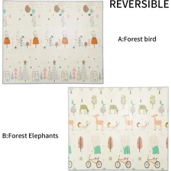 TAPPETO DA GIOCO PER BAMBINI NEONATO XPE SCHIUMA PIEGHEVOLE PORTABILE 150X200 CM