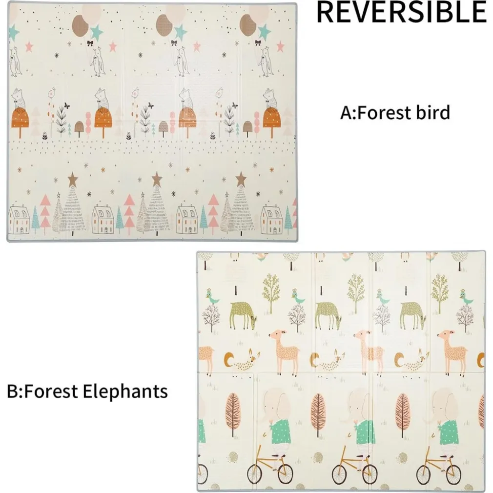 TAPPETO DA GIOCO PER BAMBINI NEONATO XPE SCHIUMA PIEGHEVOLE PORTABILE 150X200 CM