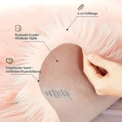 TAPPETO FINTA PELLICCIA SINTETICA PER ANIMALI SOGGIORNO CAMERA LAVABILE 40X60CM
