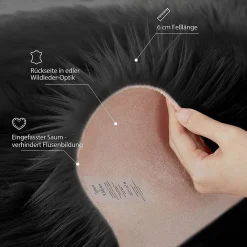 TAPPETO FINTA PELLICCIA SINTETICA PER ANIMALI SOGGIORNO CAMERA LAVABILE 40X60CM