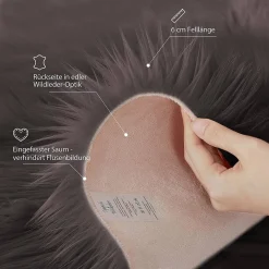 TAPPETO FINTA PELLICCIA SINTETICA PER ANIMALI SOGGIORNO CAMERA LAVABILE 40X60CM