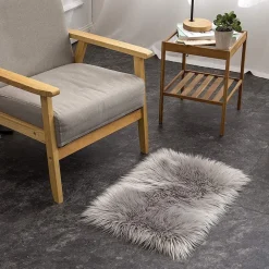 TAPPETO FINTA PELLICCIA SINTETICA PER ANIMALI SOGGIORNO CAMERA LAVABILE 60X90CM